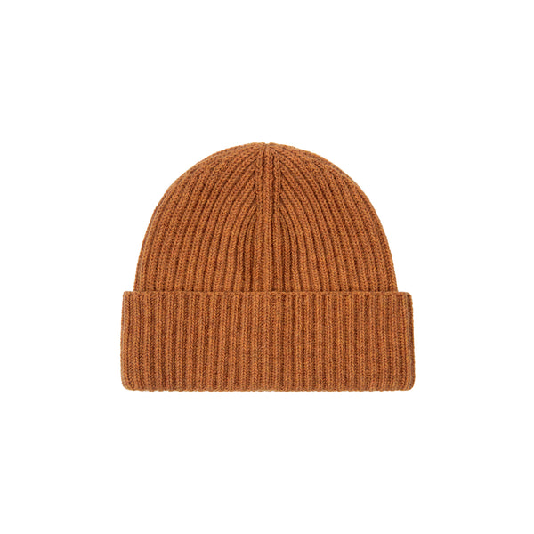 Billie Beanie in Cinnamon color, made of 100% fine merino wool