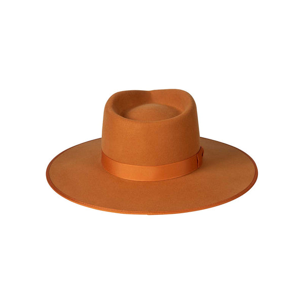 Desert Sun Rancher wool felt hat in brown with tonal grosgrain ribbon trim