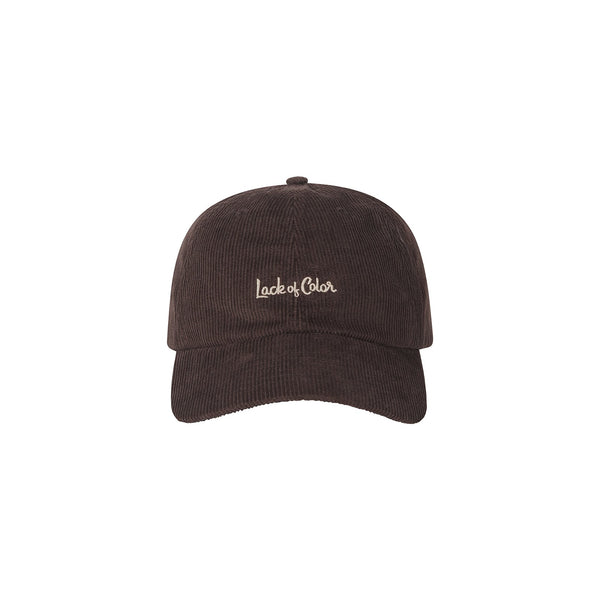Brown corduroy cap with 'Lack of Color' logo