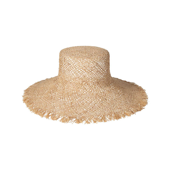 Wide-brimmed straw hat called 'The Sundowner'