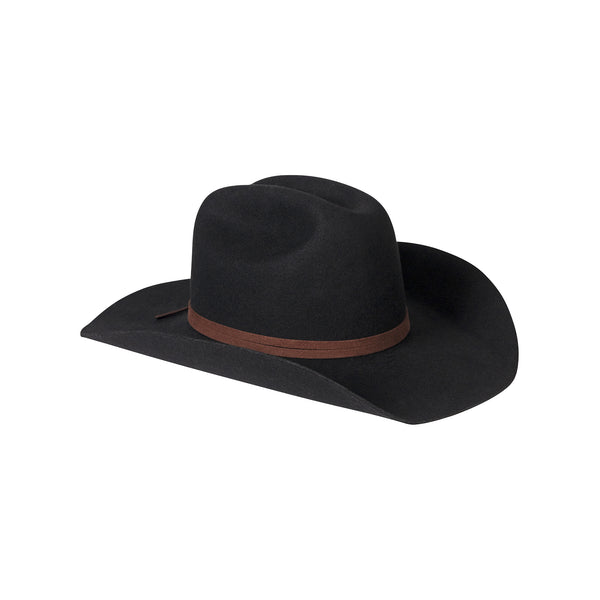 Wilder Cowboy hat in black with a brown band