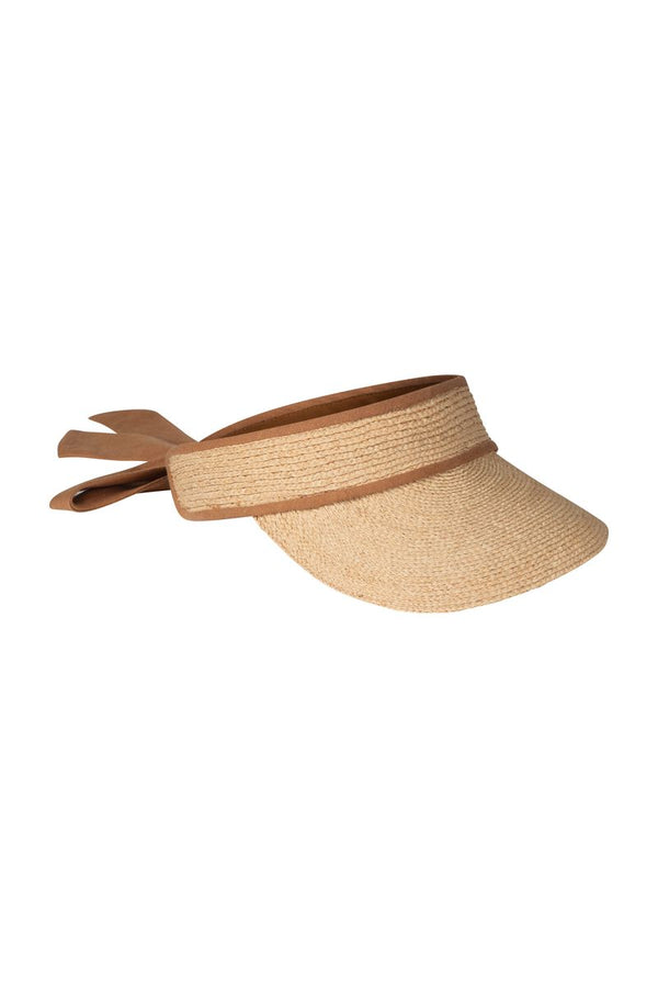 Linen Visor - Natural/Cinnamon