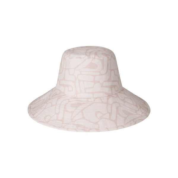 Holiday Bucket - Athens Print Cotton Bucket Hat in Dusty Rose