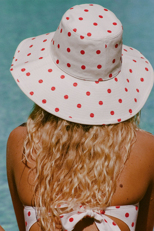 Holiday Bucket - Polka Dot Red