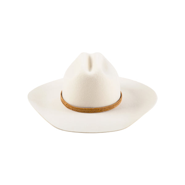 The Ridge - Ivory wool felt cowboy hat with tan band