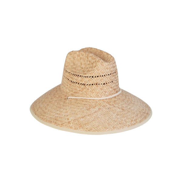 The Vista straw cowboy hat featuring a wide brim and natural raffia straw material