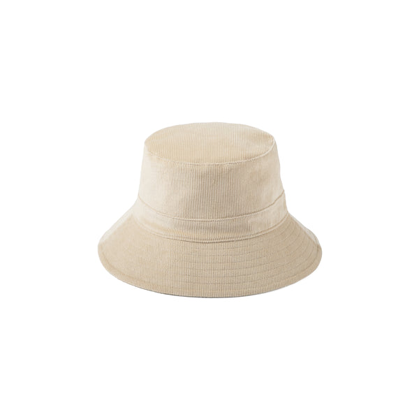 Beige corduroy Dunes Bucket hat with UPF 50+ sun protection